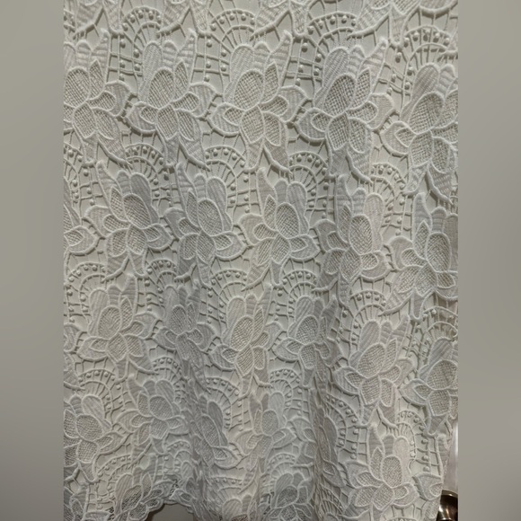 Philosophy - White Lace overlay Short Sleeve Top - Size L - NWT - Picture 3 of 6